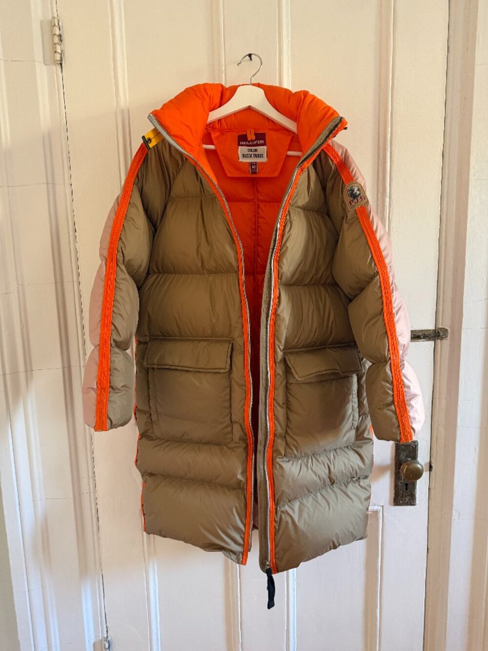 Parajumpers JADA Color Block Tribes Down Coat "Cappucino"
